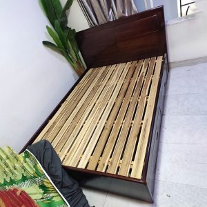 Giường Ngủ Gỗ Tự Nhiên Có 2 Hộc Kéo Cũ