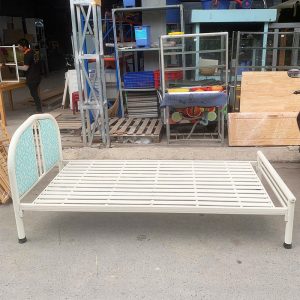 Giường Sắt 1m Có Nệm Đầu Giường Cũ