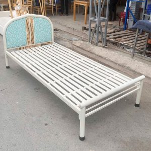 Giường Sắt 1m Có Nệm Đầu Giường Cũ