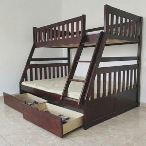 Giường Tầng Gỗ Có 2 Hộc Kéo Cũ