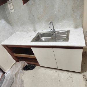 Hệ Tủ Bếp Trên Dưới Gỗ MDF Cũ
