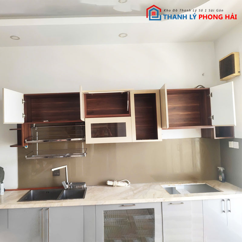 he-tu-bep-treo-go-mdf-3m1-cu-1 Hệ Tủ Bếp Treo Gỗ MDF 3m1 Cũ