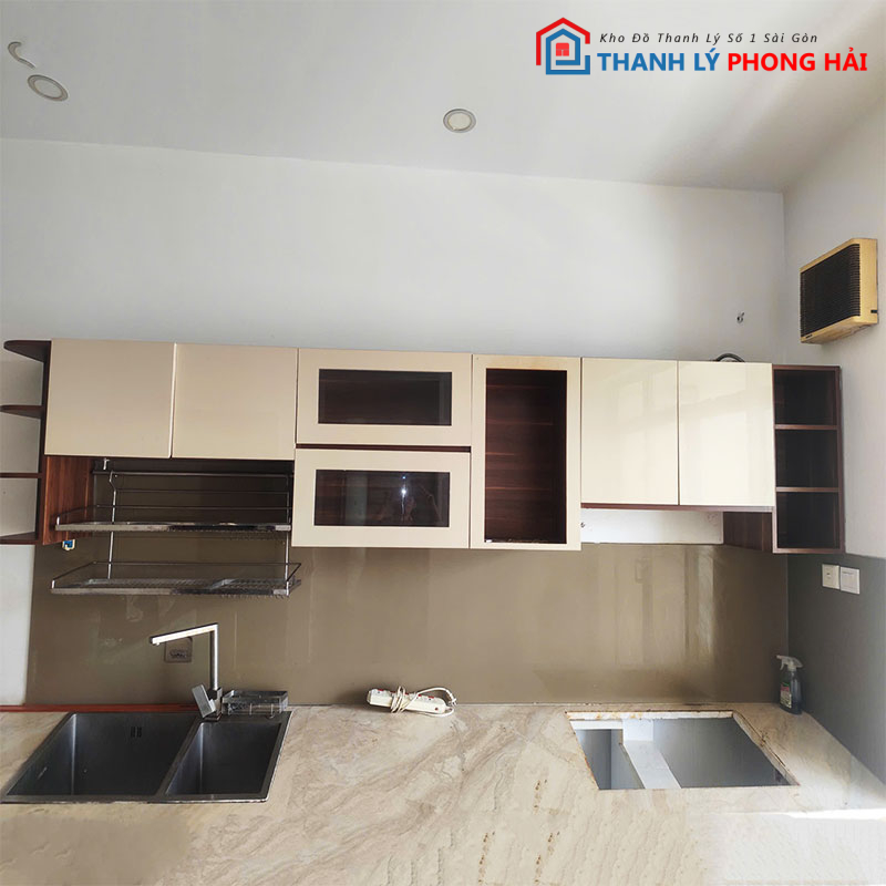 he-tu-bep-treo-go-mdf-3m1-cu-2 Hệ Tủ Bếp Treo Gỗ MDF 3m1 Cũ