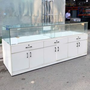 Hệ Tủ Trưng Bày Mặt Kính 2m4 Cũ