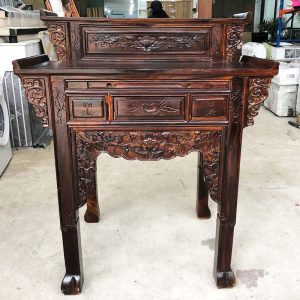 Kệ Thờ 2 Tầng Gỗ Tự Nhiên 1m07 Màu Nhớt Cũ