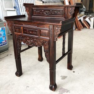Kệ Thờ 2 Tầng Gỗ Tự Nhiên 1m07 Màu Nhớt Cũ