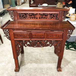 Kệ Thờ 2 Tầng Gỗ Tự Nhiên Chạm Khắc Cổ Điển Cũ