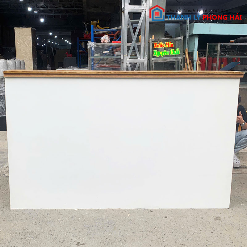 quay-le-tan-2m-go-mdf-1 Quầy Lễ Tân 2m Gỗ MDF 3 Chỗ Cũ