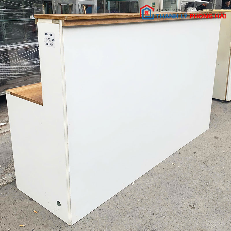 quay-le-tan-2m-go-mdf-2 Quầy Lễ Tân 2m Gỗ MDF 3 Chỗ Cũ