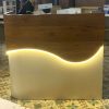 Quầy Lễ Tân Lượn Sóng 1m2 Kèm Led Mới 99%