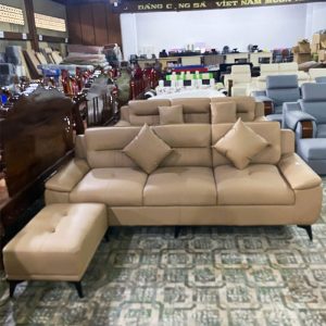 Sofa Bọc Da Chống Mực Kèm Đôn Gối Mới 99% (Nhiều Màu)
