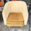 Sofa Đơn Bọc Nhung Màu Vàng Cũ