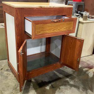 Tủ Bếp Đựng Gạo Mặt Đá 90cm Cũ