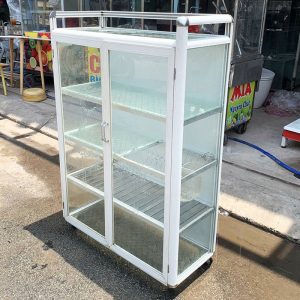 Tủ Chén Nhôm Kính 80cm Cũ