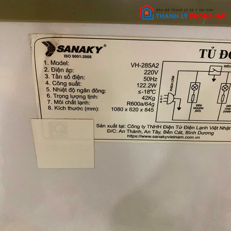 tu-dong-sanaky-2-canh-cu-5 Tủ Đông Sanaky 2 Cánh Cũ (VH-285A2)