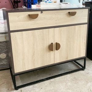 Tủ Đựng Đồ 1m Khung Sắt Mặt Gỗ MDF Cũ