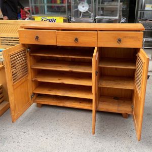 Tủ Giày Dép 1m2 Gỗ Tự Nhiên Cũ