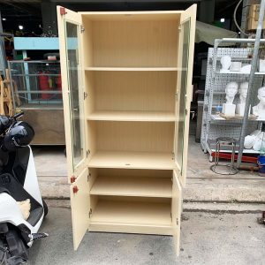 Tủ Hồ Sơ Gỗ 2 Cánh Kính 80cm Cũ