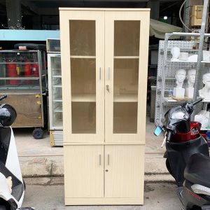 Tủ Hồ Sơ Gỗ 2 Cánh Kính 80cm Cũ