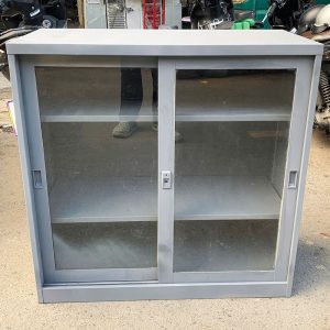 Tủ Hồ Sơ Sắt Có Kính Cửa Lùa Cũ