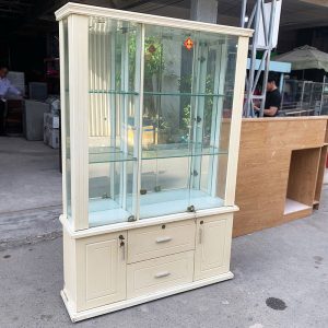 Tủ Kính Trưng Bày 1m17 Kèm Hộc Sang Trọng Cũ