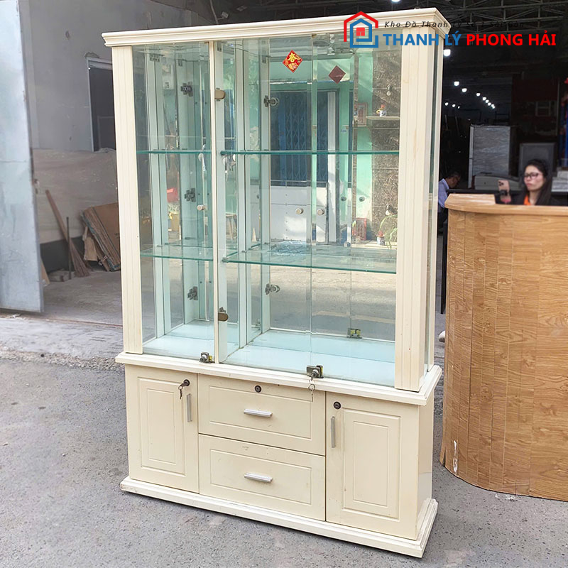 tu-kinh-trung-bay-1m17-kem-hoc-sang-trong-cu-3 Tủ Kính Trưng Bày 1m17 Kèm Hộc Sang Trọng Cũ