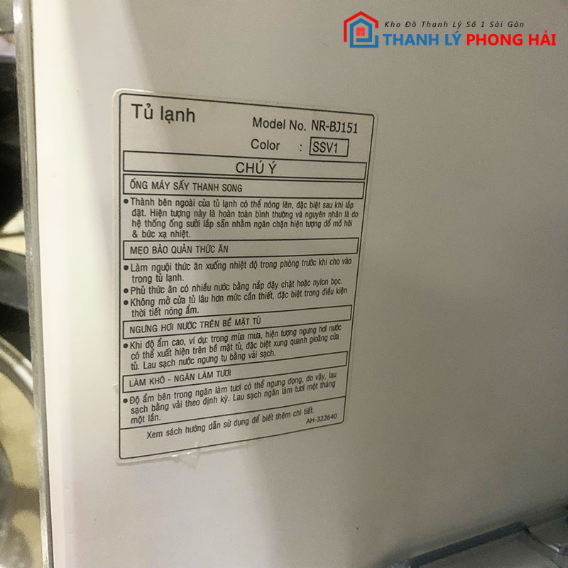 tu-lanh-panasonic-nr-bj151-1 Tủ Lạnh Panasonic NR-BJ151 2 Cánh Cũ