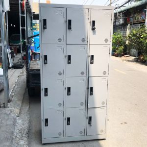 Tủ Locker 90cm Bằng Sắt 12 Ngăn Cũ