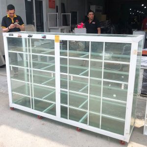 Tủ Nhôm Kính Trưng Bày 1m8 Cửa Lùa Cũ