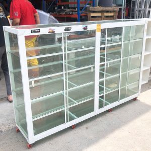 Tủ Nhôm Kính Trưng Bày 1m8 Cửa Lùa Cũ