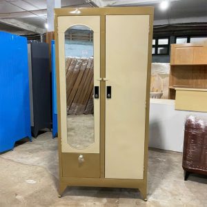 Tủ Quần Áo 2 Cánh Bằng Sắt Kèm Gương Mới 99% (Nhiều Màu)