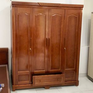 Tủ Quần Áo Gỗ Tự Nhiên 4 Cánh Cao Cấp Mới 99%
