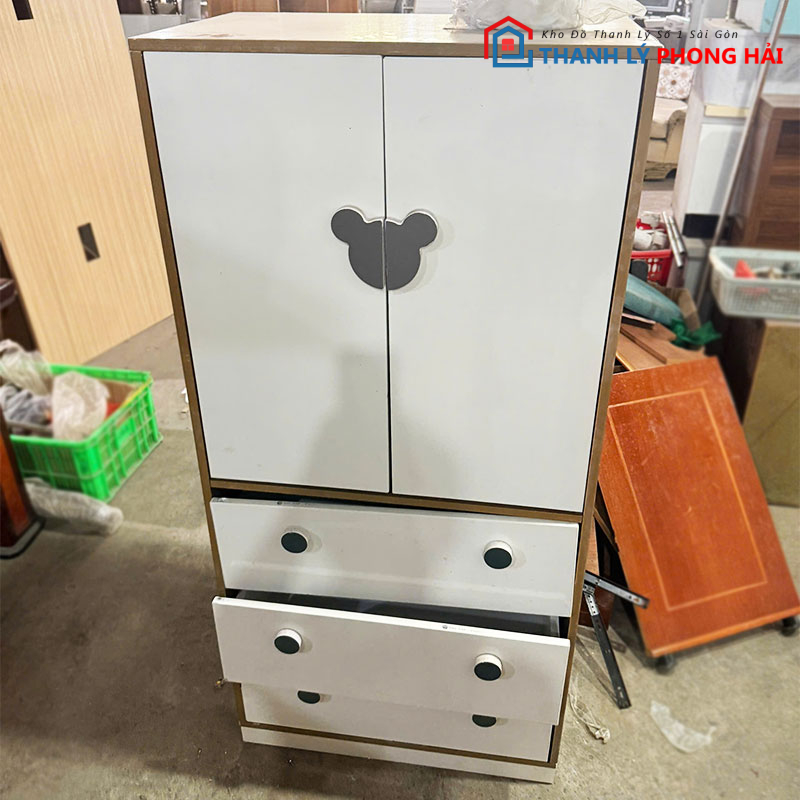 tu-quan-ao-tre-em-2-canh-3-hoc-cu Tủ Quần Áo Trẻ Em 2 Cánh 3 Hộc Cũ