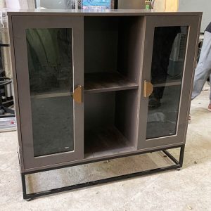 Tủ Trưng Bày Gỗ MDF 1m13 Cửa Kính Cũ