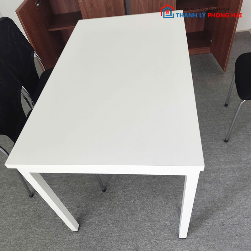 ban-an-1m2-mat-go-chan-sat-cu Bàn Ăn 1m2 Mặt Gỗ Chân Sắt Cũ