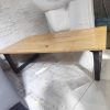 Bàn Ăn Bệt Chân Sắt 1m2 Mặt Gỗ MDF Cũ