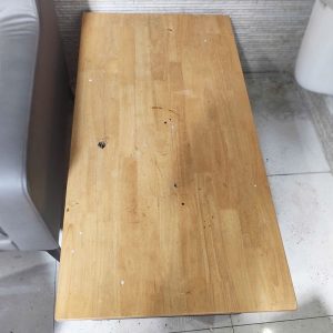Bàn Ăn Bệt Chân Sắt 1m2 Mặt Gỗ MDF Cũ