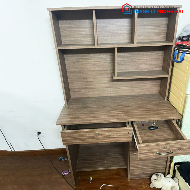 ban-hoc-go-mdf-kem-ke-sach-cu Bàn Học Gỗ MDF Kèm Kệ Sách Cũ