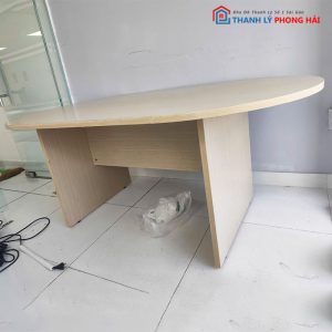 Bàn Họp Oval Gỗ MDF Cũ