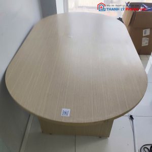 Bàn Họp Oval Gỗ MDF Cũ