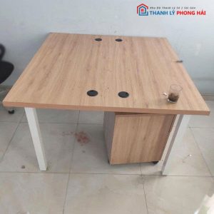 Bàn Làm Việc 1m2 Chân Sắt Mặt Gỗ MDF Cũ (Nhiều Màu)