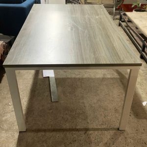 Bàn Làm Việc 1m6 Chân Sắt Mặt Gỗ Cũ