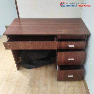 Bàn Làm Việc Gỗ MDF Kèm Hộc Tủ Hồ Sơ Cũ