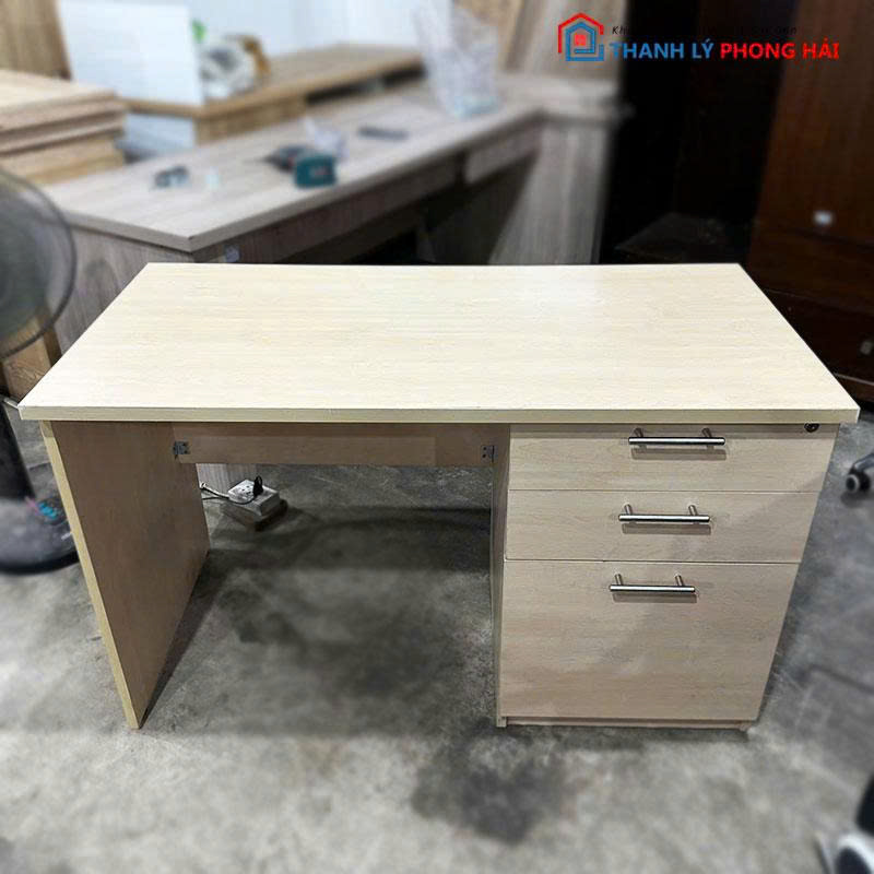 ban-lam-viec-go-mdf-kem-hoc-tu-4 Bàn Làm Việc Gỗ MDF Kèm Hộc Tủ Hồ Sơ Cũ (Nhiều Màu)