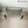Bàn Sofa Mặt Kính Chân Kim Loại Cũ