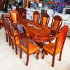 Thanh Lý Bộ Bàn Ăn Tràm Cẩn 8 Ghế Mới 99%