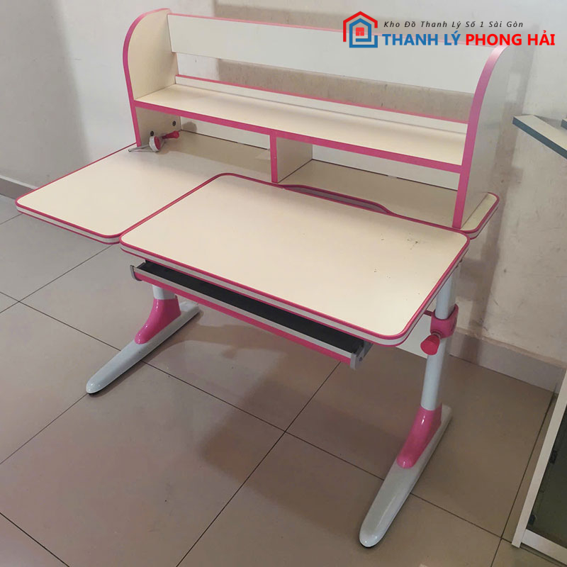 bo-ban-hoc-chong-gu-kem-ghe-xoay-cu-3 Bộ Bàn Học Chống Gù Kèm Ghế Xoay Cũ