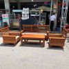 Bộ Salon Gỗ 4 Món Kèm Đệm Vải Cũ