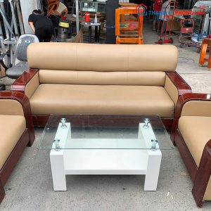 Bộ Sofa 5 Món Bọc Da Kèm Bàn Cũ
