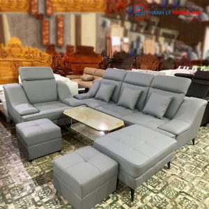 Bộ Sofa 6 Món Bọc Da Sang Trọng Mới 99%